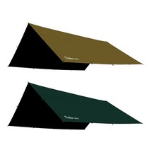 아일랜드패커스 섀도우 렉타 타프(L) / 블랙 코팅 암막 햇빛 차단 썬쉐이드 20000mm 내수압 우중 캠핑 걱정 끝, 키위