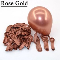 100 10Pcs 5/10/12inch 금속 풍선 생일 파티 장식 웨딩 크롬 메탈릭 라텍스, [03] 50Pcs, [03] 12inch, [10] Rose Gold