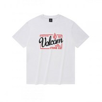 VOLCOM 에센셜 빅로고 컴포트핏 티셔츠 화이트