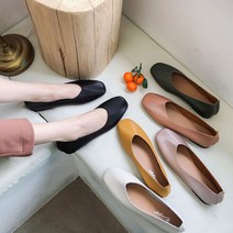 미앤유 봄신발 스퀘어 플랫슈즈 임산부슈즈 발편한단화 5color