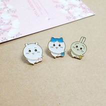먼작귀 캐릭터뱃지 금속배지 3종 가방뱃지 치이카와 브로치 포인트