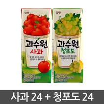 남양 과수원 190m 사과24팩+청포도24팩, 190ml, 1세트
