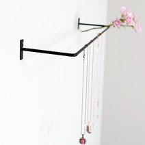 코코디피 홀쭉이 철제 옷가게 벽걸이 행거 벽면 고정 옷걸이 헹거 악세사리 디스플레이, 흰색