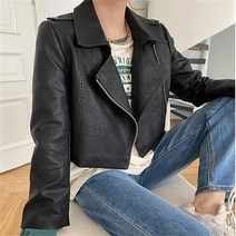 꽃소담 여성 캐주얼 레더 숏자켓 라이더자켓 M119