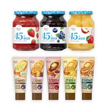 복음자리 45도 과일잼 350g+스프레드100g(딸기 블루베리 사과 마늘버터 고구마버터), 45블루베리잼350g+콘스프레드130g