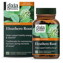Gaia Herbs Eleuthero Root Siberian Ginseng 554 mg 가이아 허브 가시오가피 뿌리 추출물 액상 캡슐 60정