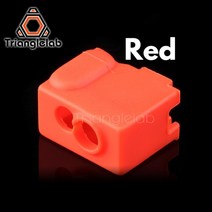 Trianglelab 고품질 카트리지 히터 Bock 실리콘 양말 Volcano Hotend 노즐 용 화산 가열 블록 용 화산 양말, 5 PCS, 빨간