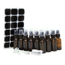 정품 Nevlers 24팩 앰버 28.3g(1온스) 유리 스프레이 병 | 미스트 유리병에는 스프레이어와 깔때기 및 브러시가 포함되어 있어 내용물을 쉽게 식별할 수, 24, Amber_24