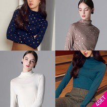[르오트] 도트 텐셀 티블라우스 4종세트