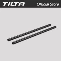 TILTA 2 Pcs x R15-100-B 15mm 알루미늄 합금로드 Dslr 카메라 레일로드 시스템 용 100/150/200/300mm 페어 블랙 실버, [04] 2 x black 300mm