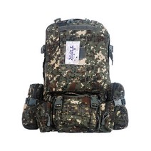 국산 ACRUN 4D 탈부착 백팩 60L 디지털 군인 군용가방