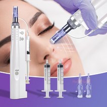 hydra 인젝터 mesotherapy aqua derma pen with 12 pin needles and tube 2 in 1 휴대용 스마트 펜 안면 주입 기계, 우리와 10pcs 12 핀
