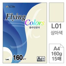 가정잡화 플라잉칼라 L01.상아색 A4 160g 15매, 본상품