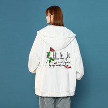 ins 와플 스트리트 긴팔 카디건 커플 후드 코트