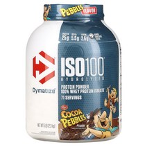 Dymatize 가수 ISO100 100% 분리유청단백질 코코아 페블 2.3kg(5lb), 1병, 3kg
