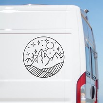 어드벤처 마운틴 포레스트 씬 대형 캐러밴 스티커 모터홈 RV 트럭 데칼 Horsebox 자동차 캠퍼 밴 데칼, 빨간+30CM
