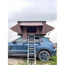 알루미늄 선루프 자동차 루프탑 텐트 전자동 SUV 접이식 캐노피 차광막 방수 그늘막 지붕, 크로스바가 없는 대형 검정색 쉘 이중층