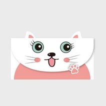 귀여운 종이 편지 봉투 만화 동물 팬더 수첩 일기 아이 학생 학교 생일 파티 초대장 카드 문구 선물, [05] 5PC Kittens