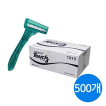 도루코 일회용 면도기 3중날 터치3 TP901-BK, 10개입, 50개