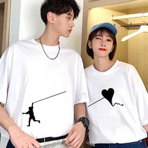 Apr.09 82번 망홍 커플 여름 패션 트렌드 여름 커플룩 반팔티 여성 패션표Z