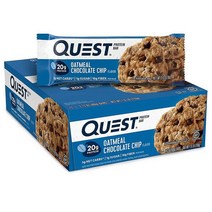Quest Nutrition 퀘스트 뉴트리션 오트밀 초콜릿칩 프로틴바 2.1oz(60g) 12팩