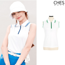 체스 브로미 여성골프 쿨 민소매카라티셔츠