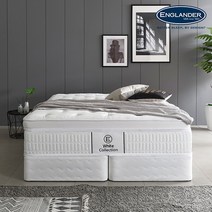 [잉글랜더] 화이트컬렉션 양모 케미컬폼 65T 필로우탑 9존 독립스프링 매트리스(퀸)