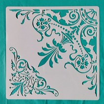 수입 스텐실 도안 15CM 20cm 30cm 만다라 판화 도형 DIY 벽화 클립북 컬러 엠, C39 사이즈 15x15cm