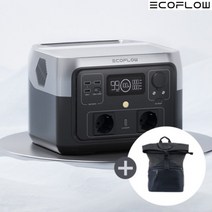 에코플로우 파워뱅크 리버2 맥스 + 전용 가방 세트 220V 리튬 인산철 배터리 대용량 보조 밧데리 휴대용 캠핑 캠핑용품 차박 차박용 고속충전