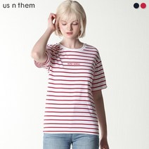 [어스앤뎀] [US N THEM] 슈퍼 노멀 스트라이프 티셔츠 (남녀공용) (택가격2980