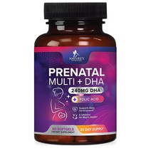 [네이처뉴트리션] 임산부용 프리네이탈 멀티 DHA 60캡슐 Natures Nutrition