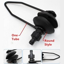 범용 선외 듀얼 피드 모터 워터 플러셔 라운드 이어 머프 컵 해양 보트 용, Round 1Tube, One Size