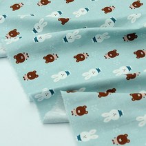 원단킹 면20수]비비베베 곰과 토끼-민트(8405052)