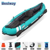 카약 2인용 접이식 에어보트 낚시 노 요트 고무보트 카누 나룻배 구명조끼 세트, B 에어보트 구명조끼 세트