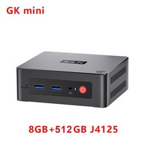 소형PC 미니PC 산업용미니PC Beelink-미니 S GK 미니 인텔 셀러론 J4125 N5095 윈도우즈 11 PC DDR4 8GB 2, 04 EU, 03 8GB 512GB J4125