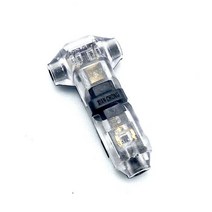 용접와이어 용접봉 IH T 타입 1Pin DC/AC 300V 10A 와이어 커넥터 18-22AWG 용접 없음 스카치 잠금 장치, 02 T1 Transparent