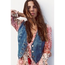 ZARA 자라 데님 크롭 베스트조끼