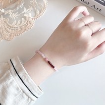 탄생석 로즈쿼츠 가넷 로도크로사이트 연애운 천연석 원석팔찌 도화템