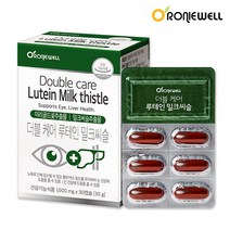 [로니웰] 더블케어 루테인 밀크씨슬 1 000mg 30캡슐 (1개월분), 단품, 단품