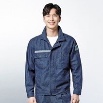 파브 사계절 청작업복 용접복 데님 상의 하의, 38, 1개