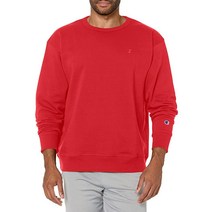 Champion 남성용 파워블렌드 플리스 크루 C 로고 Blue Jay-407d55 Medium