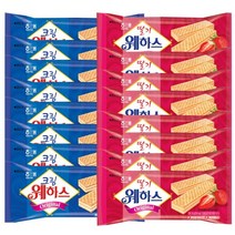 해태 웨하스 크림 50g x 8 웨하스 딸기 50g x 8, 1set