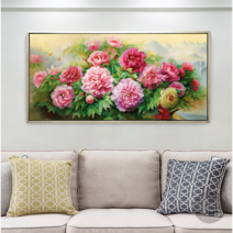 매혹적인 부귀 모란꽃 대형 이쁜 보석십자수 목단 비즈 DIY 패키지, 120X50CM