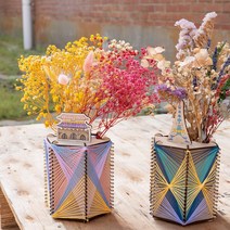 만들기자랑 입체 스트링아트 도안 연필꽂이 DIY 만들기재료 우드필통 공예재료, 입체스트링아트-A타입