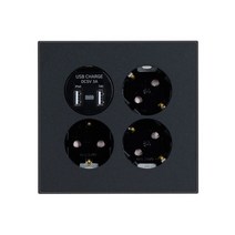 제일ELC USB 콘센트 3구중 다크블랙, 없음