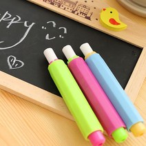 PKFARM 알록달록 버튼식 분필 홀더 3P 몽땅 크레파스 꽂이 케이스, 랜덤 3Pcs