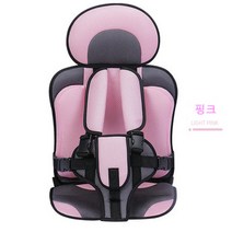ah 안전벨트 휴대용카시트 휴대용아이좌석(6개월-12살), 핑크 라지