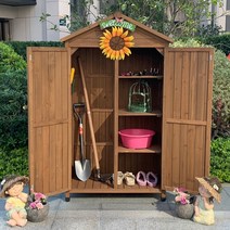 농기구보관함 농막컨테이너 원목 야외 조립식 수납장 철재 보관함 옥상 창고, 청록색 C