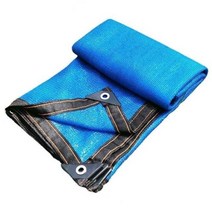 조립식수영장그늘막 컨테이너 간이 야외 수영장 블루 차양 그물 HDPE 개인 정보 보호 화면 울타리 페르골라 전망대 정원 건물 자외선 차단 커버, 2 Lines Blue 색상+0.8mx4m