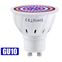 Led 성장 스펙트럼 전구 e27 e14 gu10 mr16 220v 온실 수경 램프 실내 식물 식물 꽃 램프 빛을 성장, 구10, 60LED-2개
